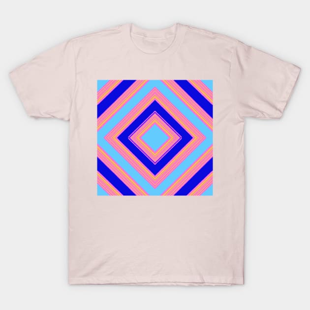 Colorful Stripe Pattern T-Shirt by Ninadventurous